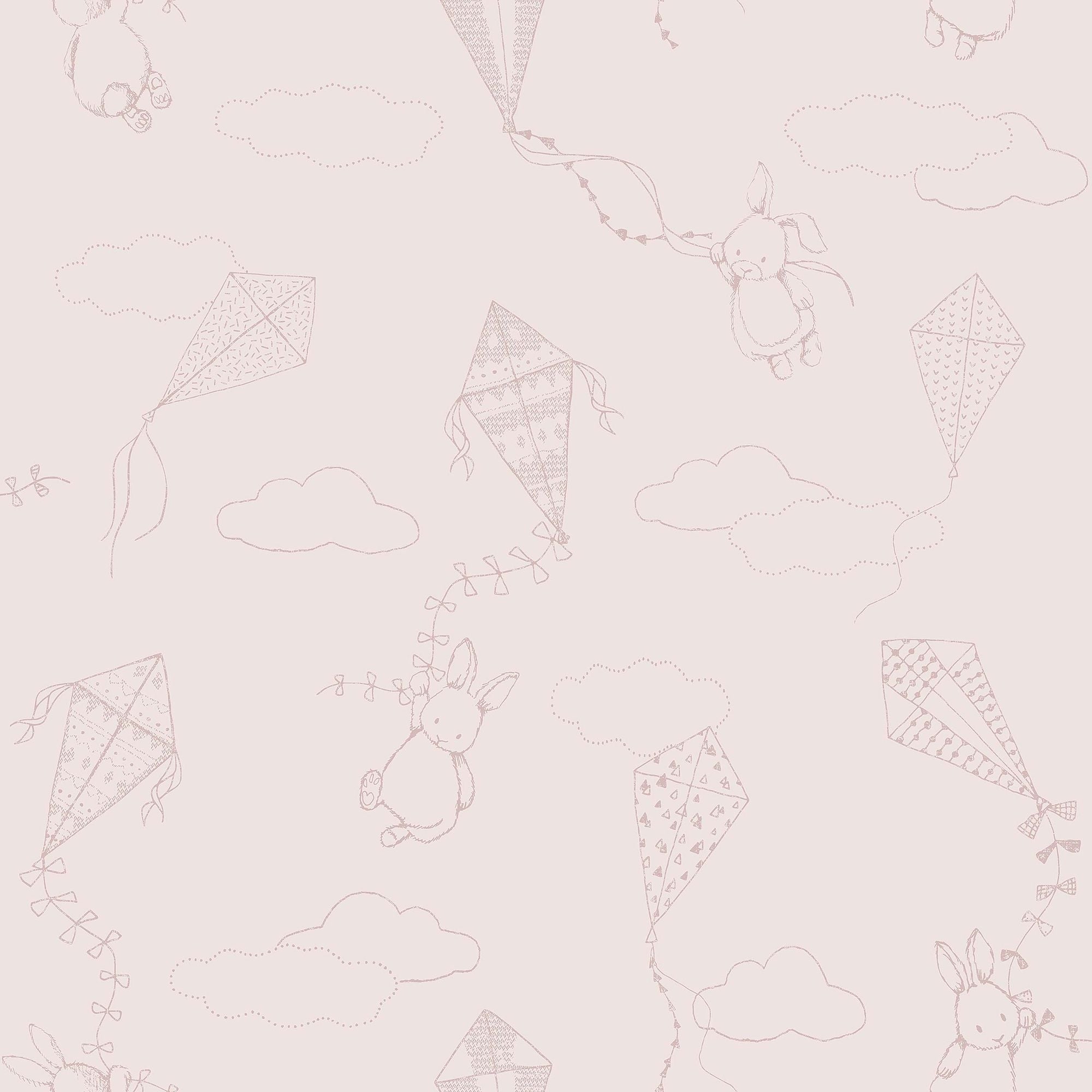 7460 Up&Away Pink Wallpaper by Boråstapeter