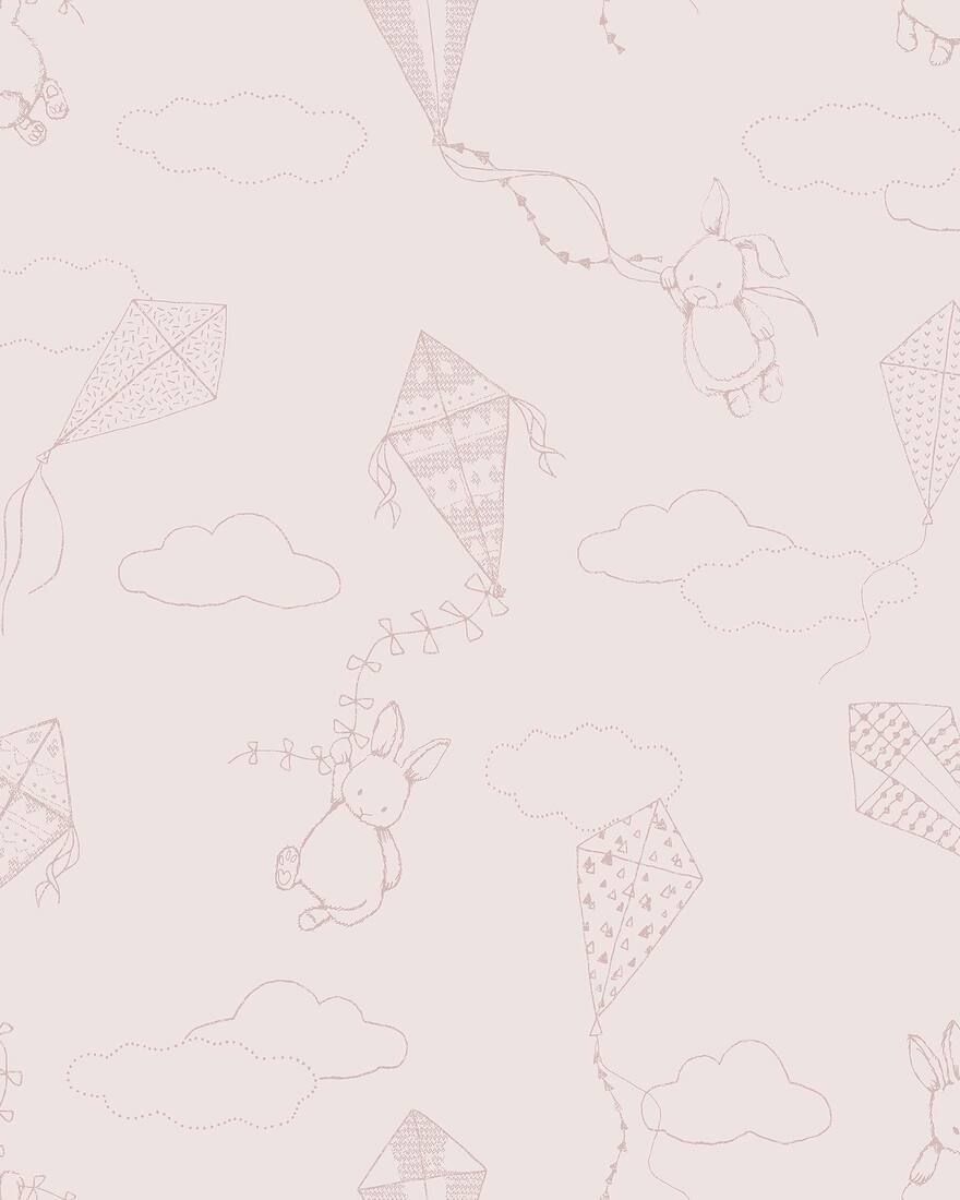 7460 Up&Away Pink Wallpaper by Boråstapeter