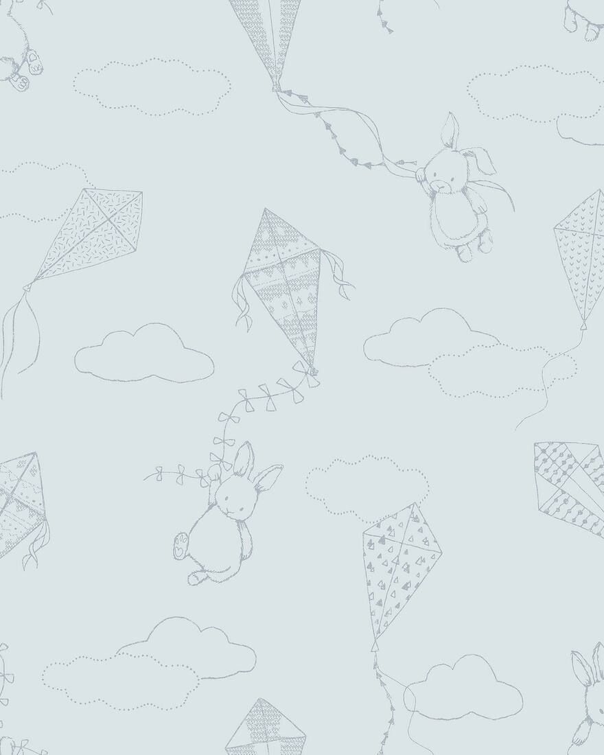 7461 Up&Away Blue Wallpaper by Boråstapeter