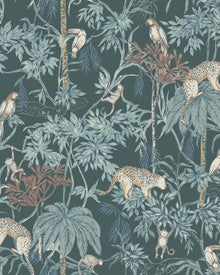7463 Wild Jungle Green and Multi Wallpaper by Boråstapeter