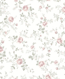 7464 Rose Garden White and Pink Wallpaper by Boråstapeter