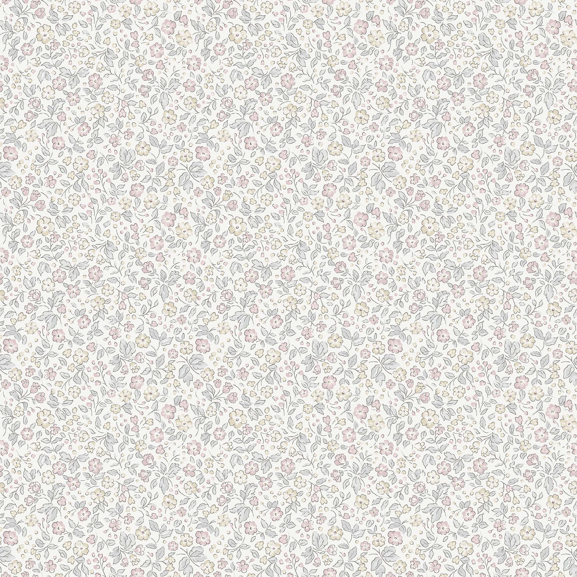 7468 Jasmine White and Multi Wallpaper by Boråstapeter