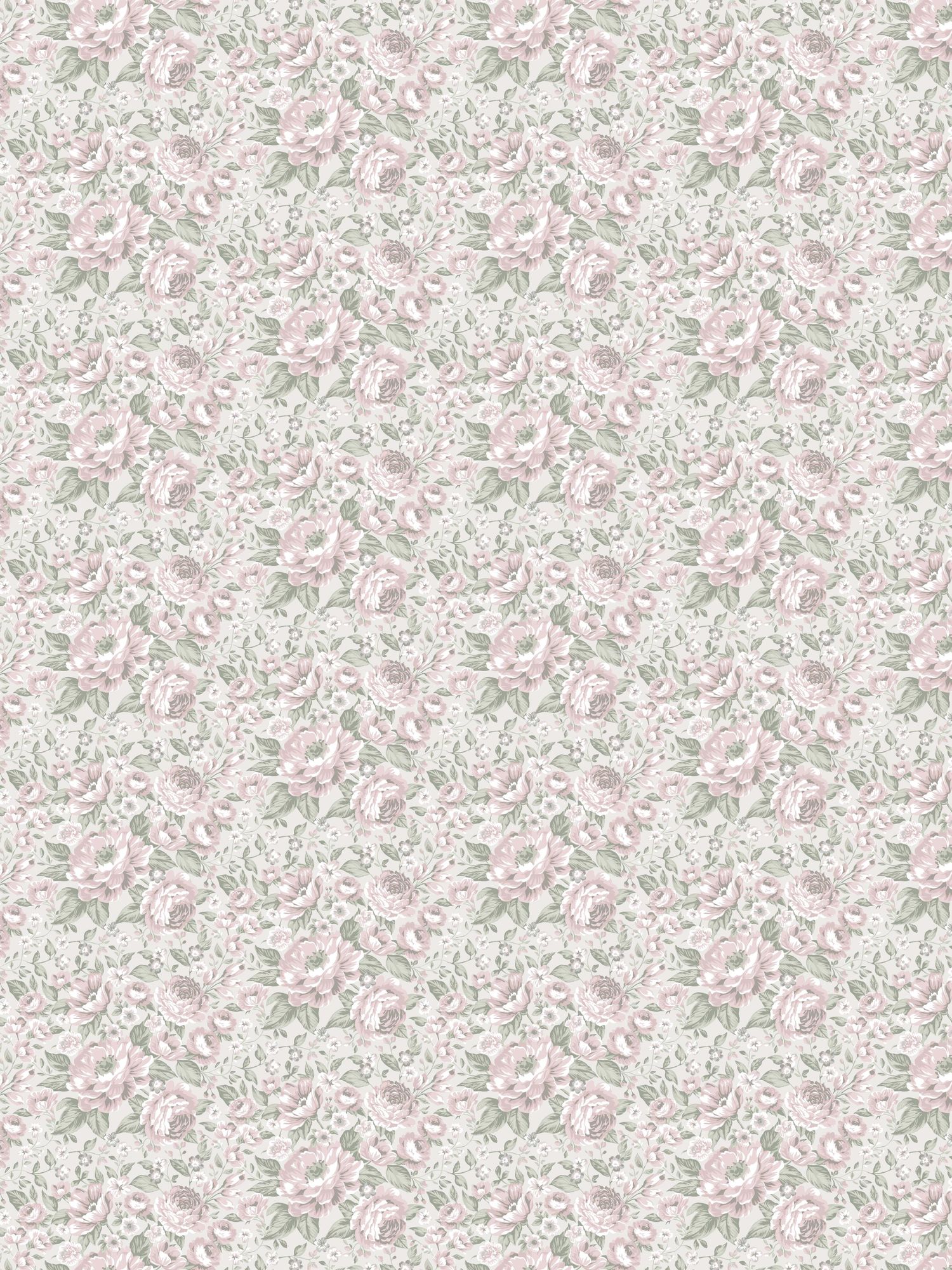 7469 Rosie Pink and Green Wallpaper by Boråstapeter