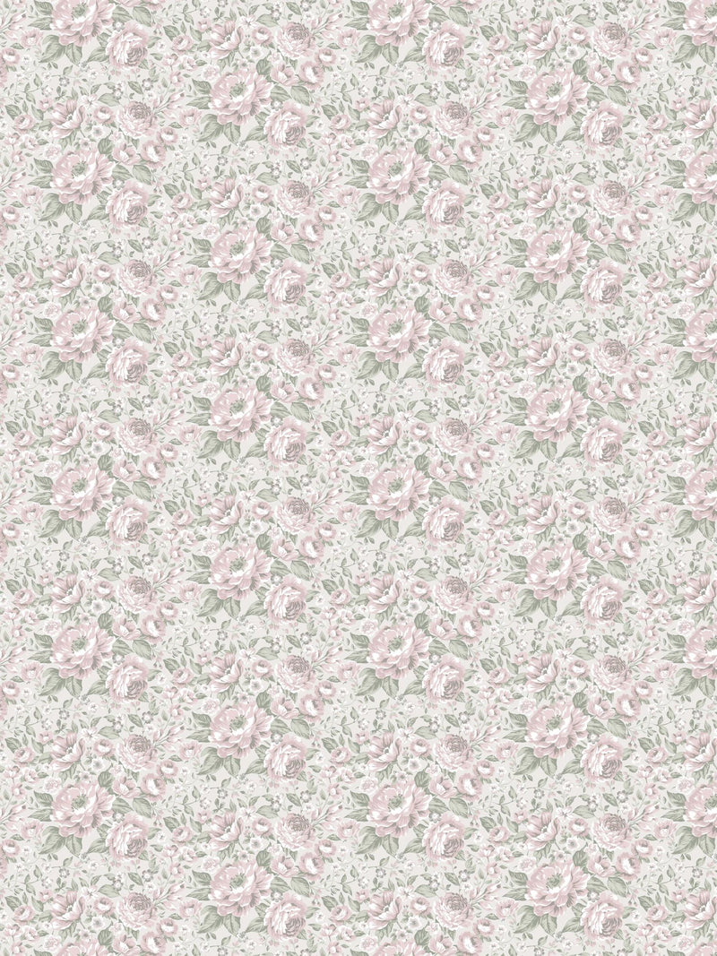 7469 Rosie Pink and Green Wallpaper by Boråstapeter