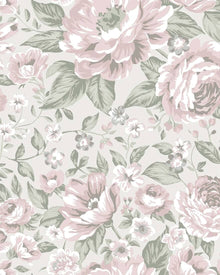7469 Rosie Pink and Green Wallpaper by Boråstapeter