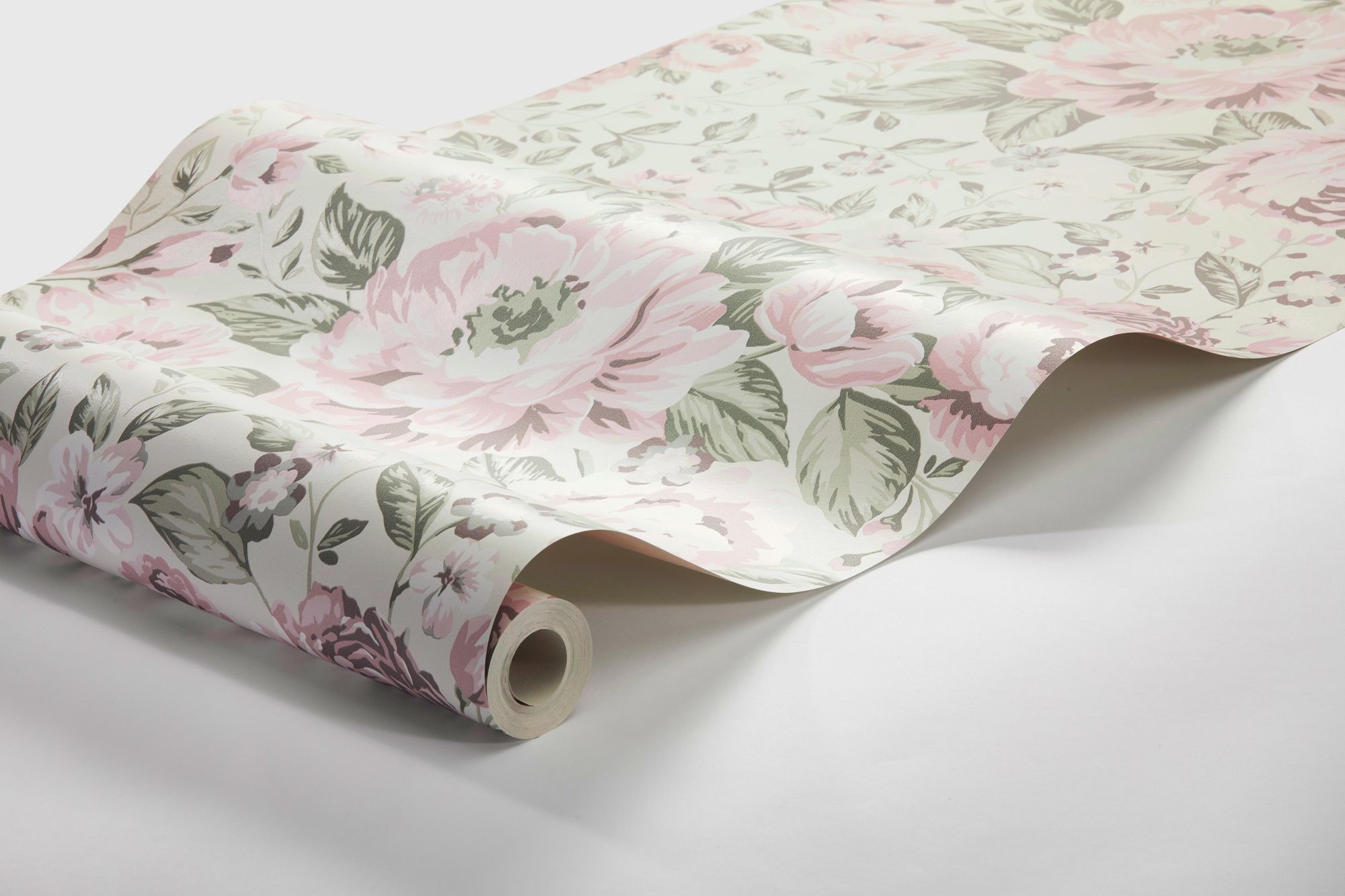 7469 Rosie Pink and Green Wallpaper by Boråstapeter