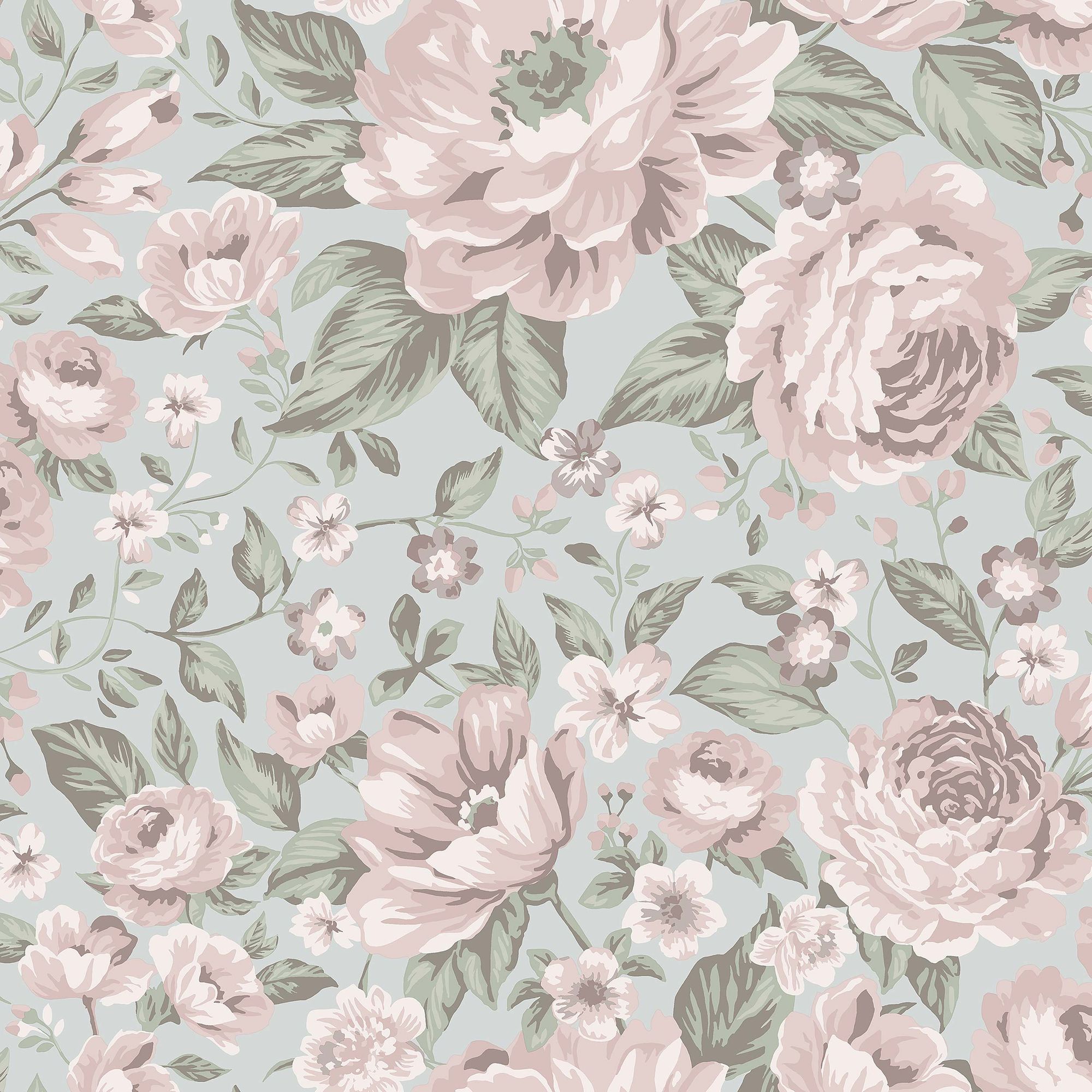 7470 Rosie Grey and Multi Wallpaper by Boråstapeter