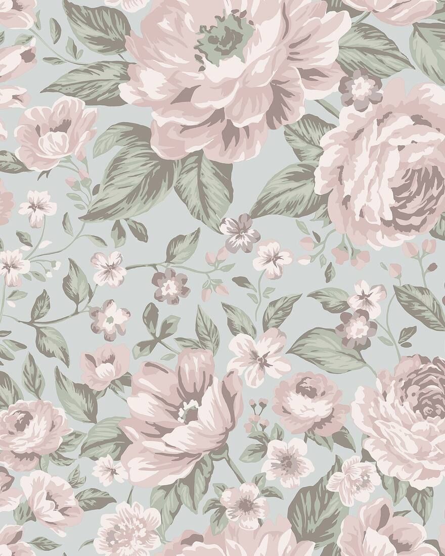 7470 Rosie Grey and Multi Wallpaper by Boråstapeter
