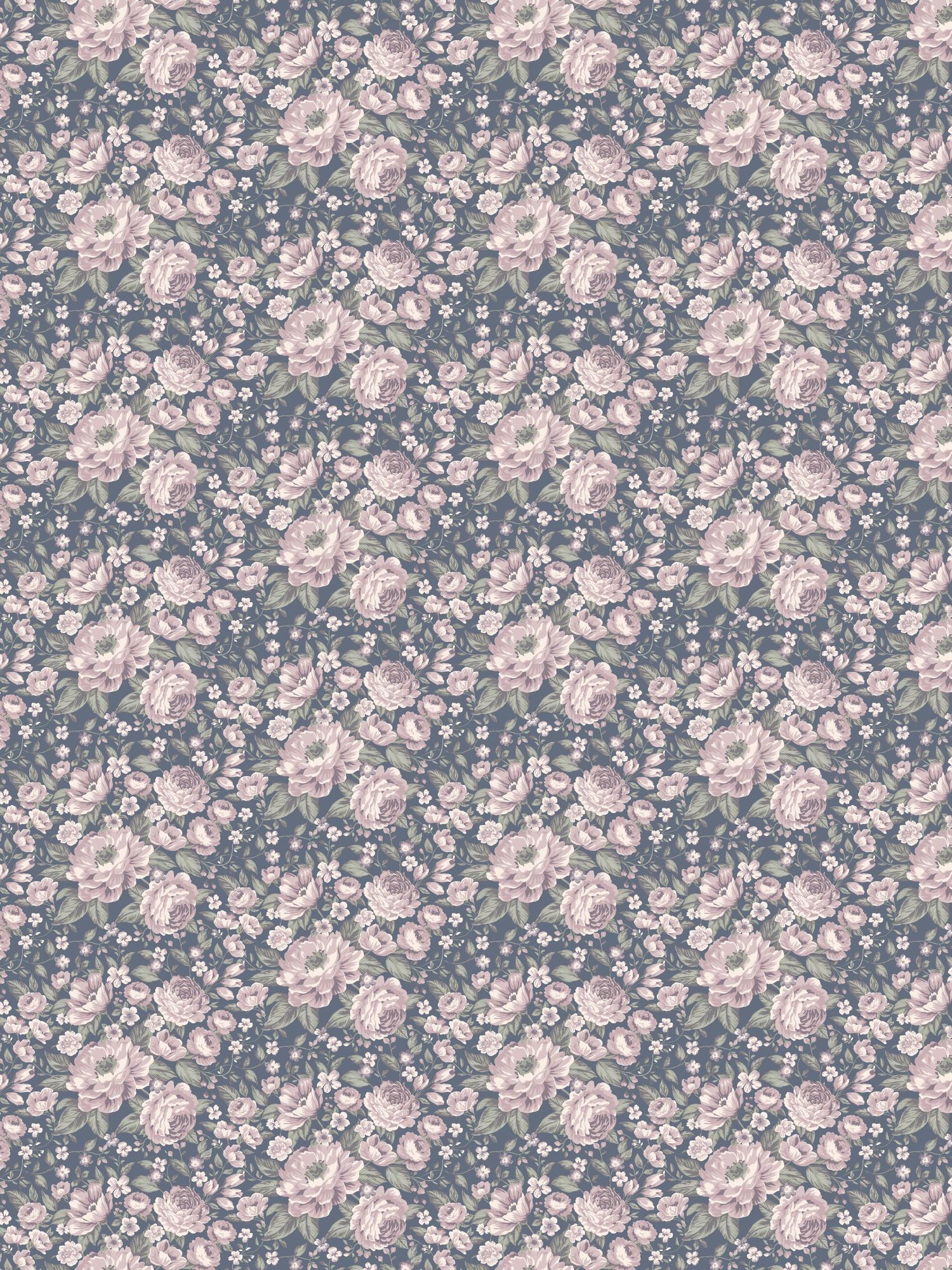 7471 Rosie Blue and Multi Wallpaper by Boråstapeter