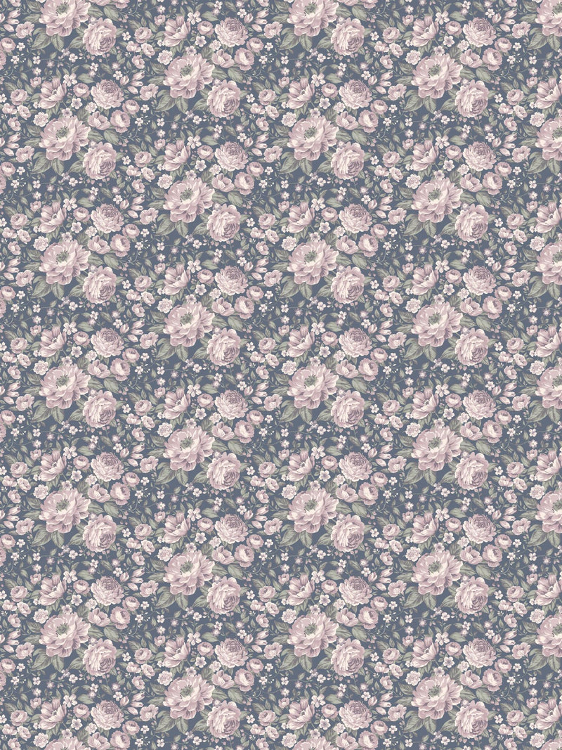 7471 Rosie Blue and Multi Wallpaper by Boråstapeter