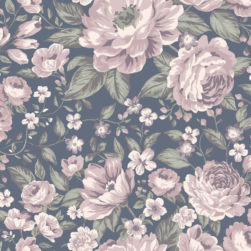 7471 Rosie Blue and Multi Wallpaper by Boråstapeter