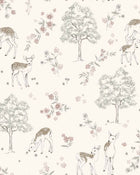 7473 Deer Love White and Pink Wallpaper by Boråstapeter