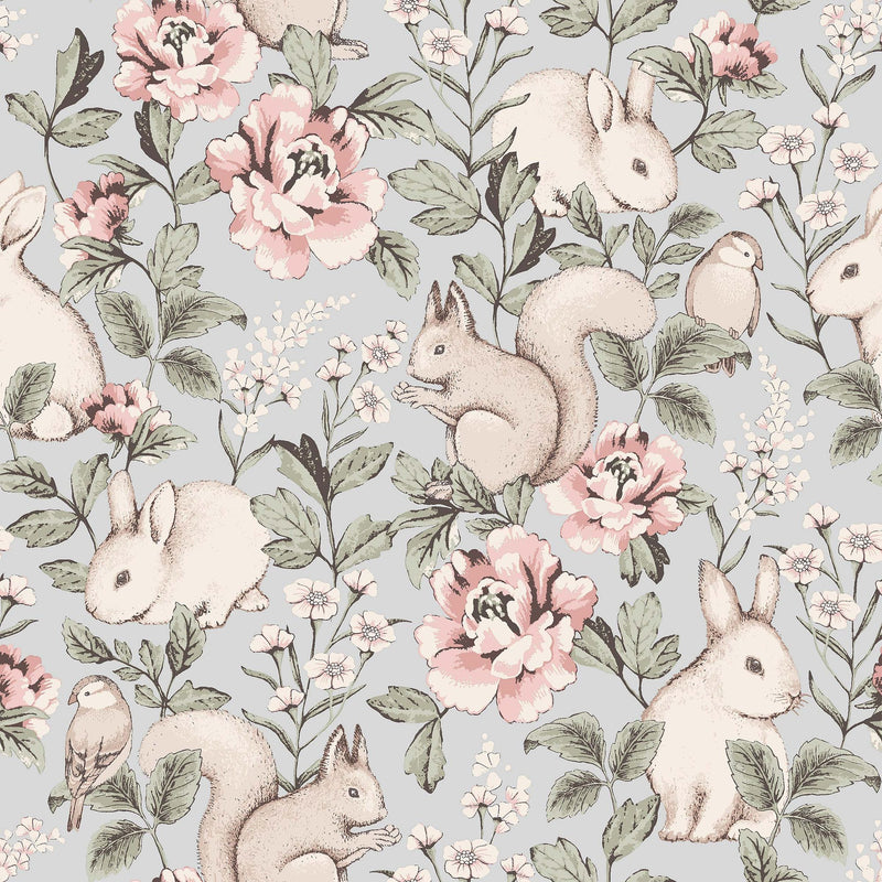 7474 Magic Forest Blue and Multi Wallpaper by Boråstapeter