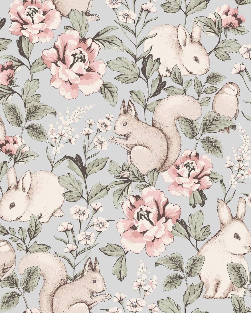 7474 Magic Forest Blue and Multi Wallpaper by Boråstapeter