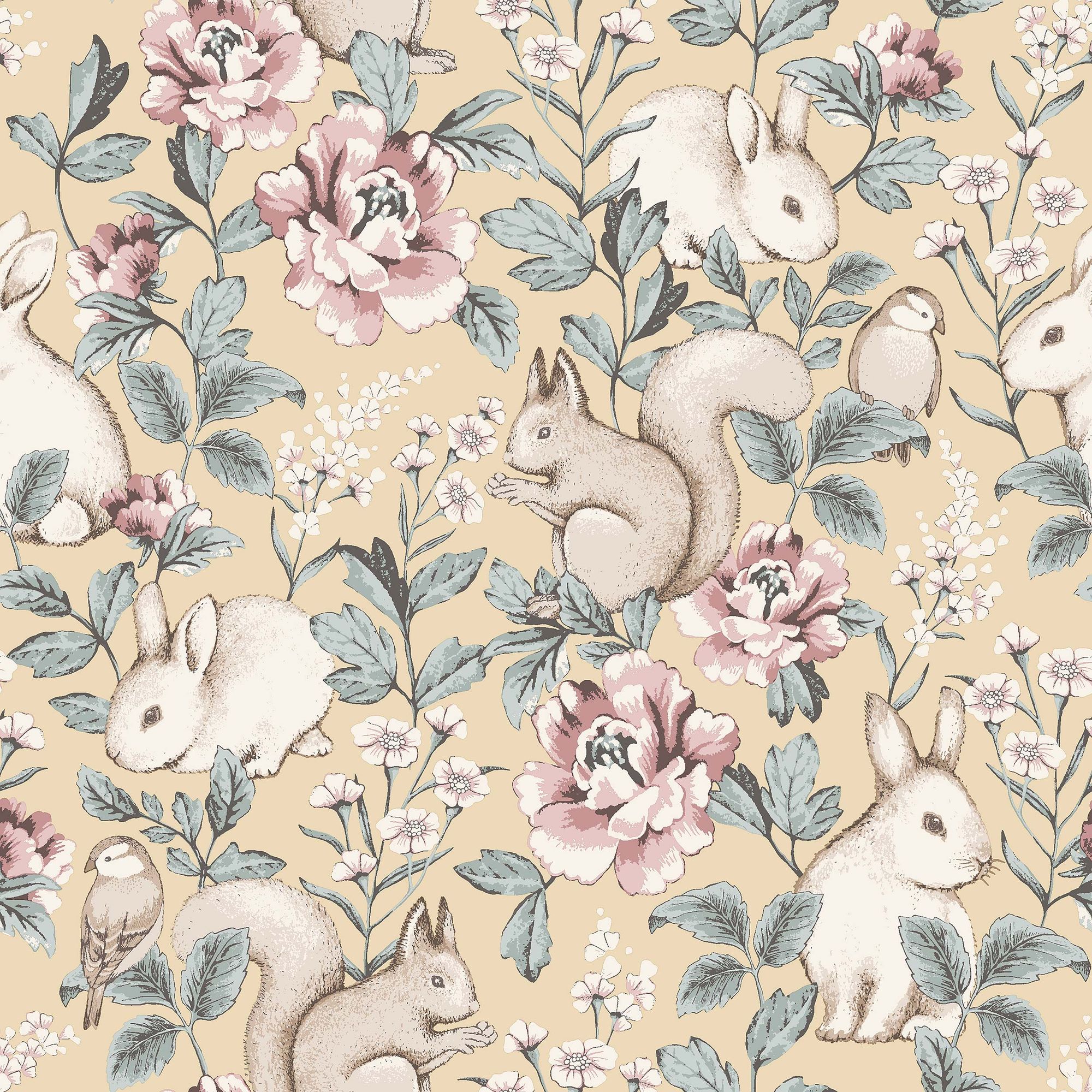7475 Magic Forest Yellow and Multi Wallpaper by Boråstapeter