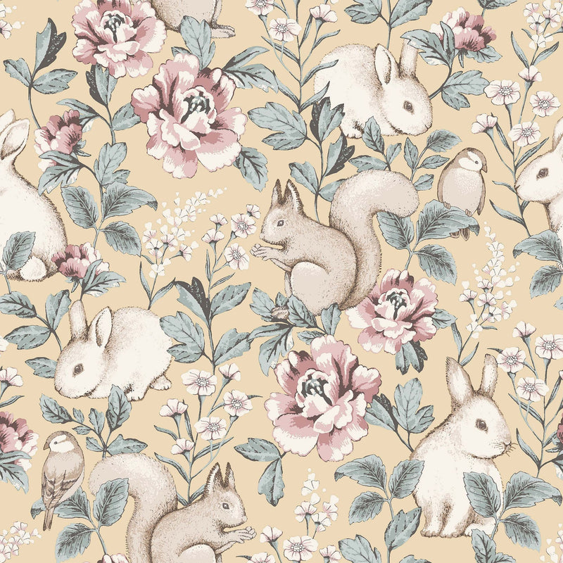 7475 Magic Forest Yellow and Multi Wallpaper by Boråstapeter