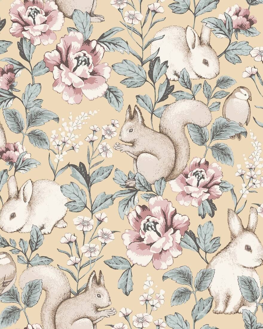 7475 Magic Forest Yellow and Multi Wallpaper by Boråstapeter