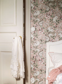 7476 Magic Forest Pink and Green Wallpaper by Boråstapeter