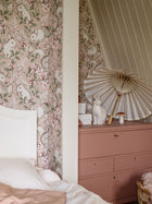 7476 Magic Forest Pink and Green Wallpaper by Boråstapeter