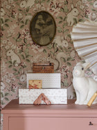7476 Magic Forest Pink and Green Wallpaper by Boråstapeter