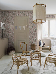 7476 Magic Forest Pink and Green Wallpaper by Boråstapeter