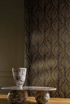74772854 Gustav Anthracite/Doré Wallpaper by Casamance