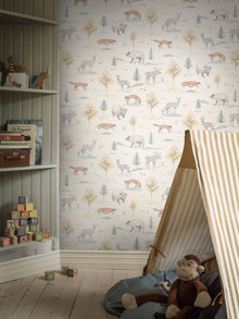Up North White and Multi Newbie Wallpaper Wallpaper by Boråstapeter