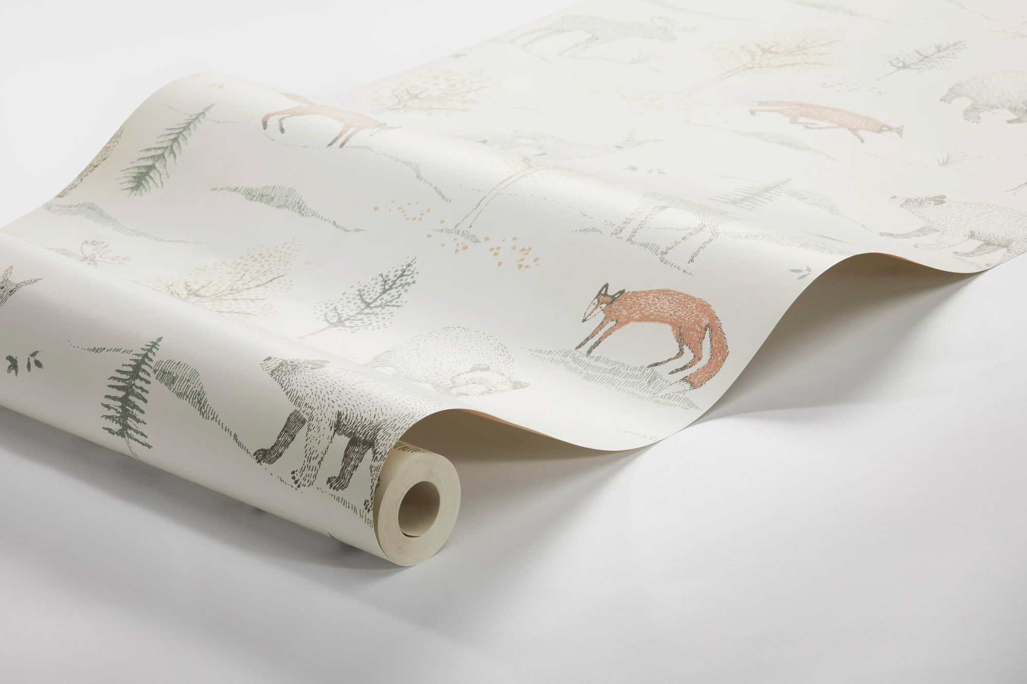 7479 Up North White and Multi Wallpaper by Boråstapeter