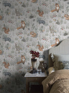 7480 Forest Friends Mural Multi Wallpaper by Boråstapeter
