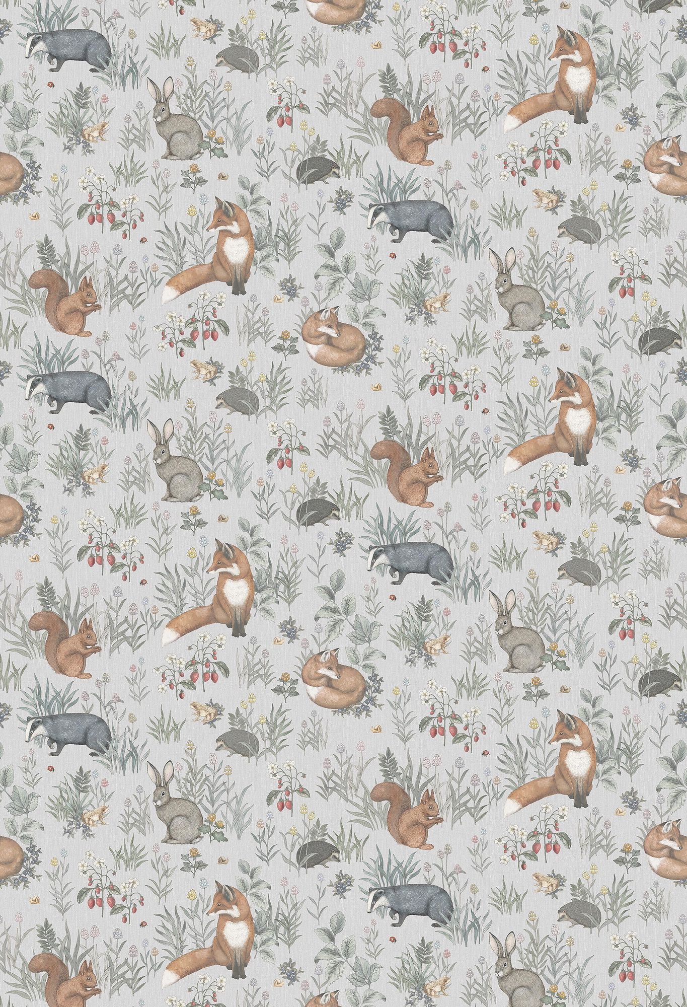 7480 Forest Friends Mural Multi Wallpaper by Boråstapeter