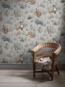 7480 Forest Friends Mural Multi Wallpaper by Boråstapeter