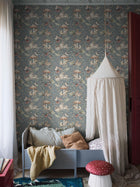 7482 Minou Blue and Multi Wallpaper by Boråstapeter