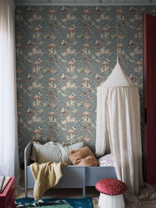 7482 Minou Blue and Multi Wallpaper by Boråstapeter