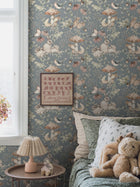 7482 Minou Blue and Multi Wallpaper by Boråstapeter