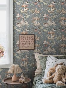7482 Minou Blue and Multi Wallpaper by Boråstapeter