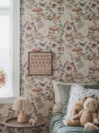 7483 Minou Beige and Multi Wallpaper by Boråstapeter