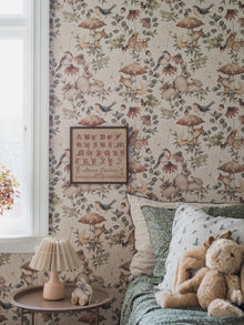 7483 Minou Beige and Multi Wallpaper by Boråstapeter