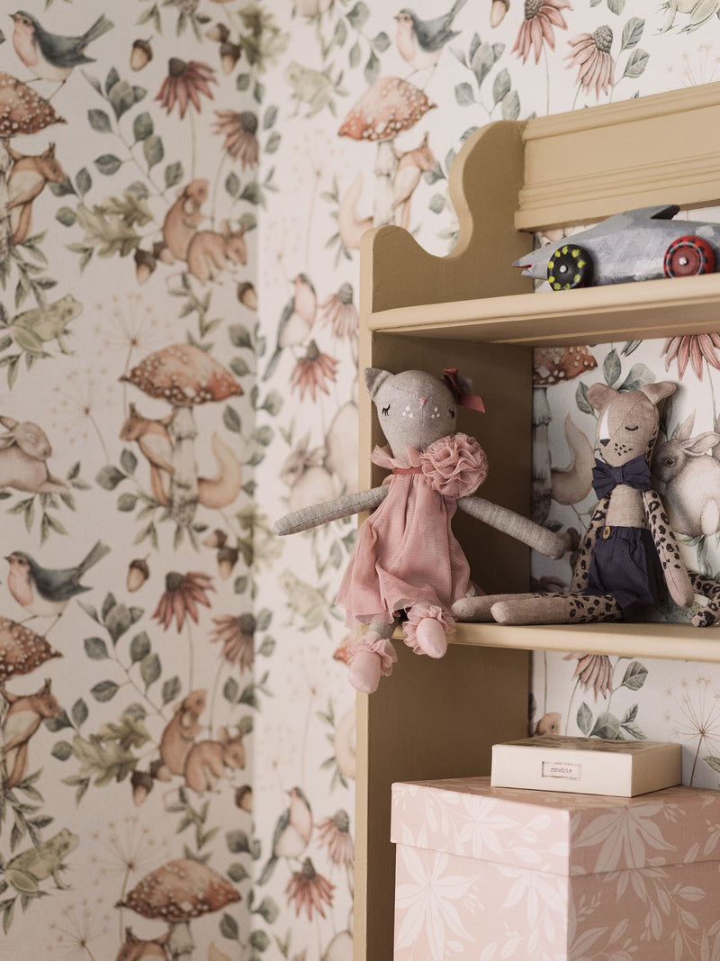 7483 Minou Beige and Multi Wallpaper by Boråstapeter