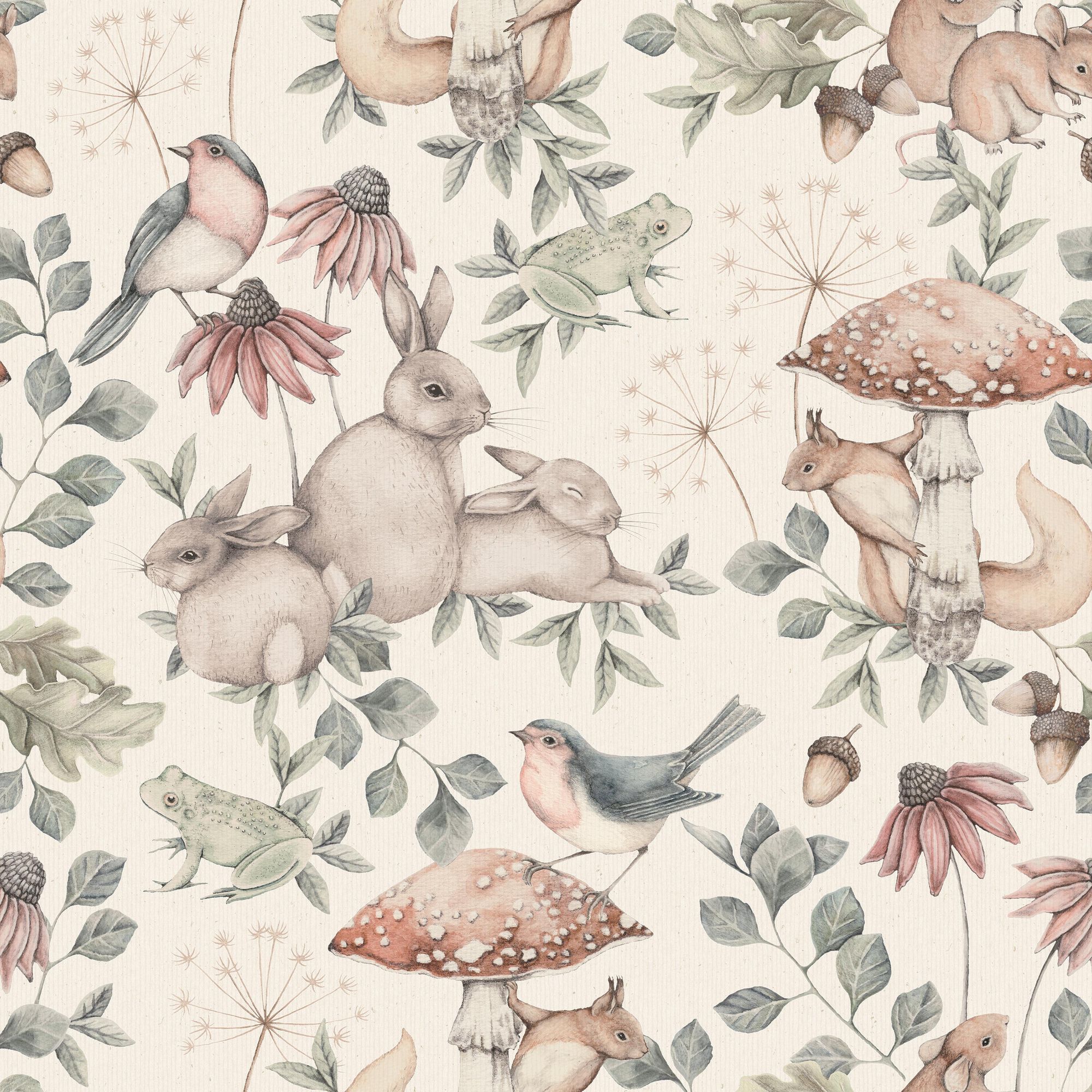 7483 Minou Beige and Multi Wallpaper by Boråstapeter