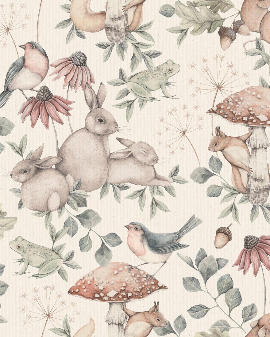 7483 Minou Beige and Multi Wallpaper by Boråstapeter