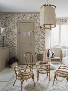 7483 Minou Beige and Multi Wallpaper by Boråstapeter