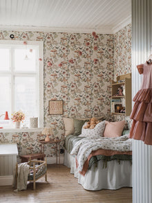 7483 Minou Beige and Multi Wallpaper by Boråstapeter