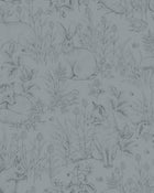Forest Friends Blue Newbie Wallpaper Wallpaper by Boråstapeter