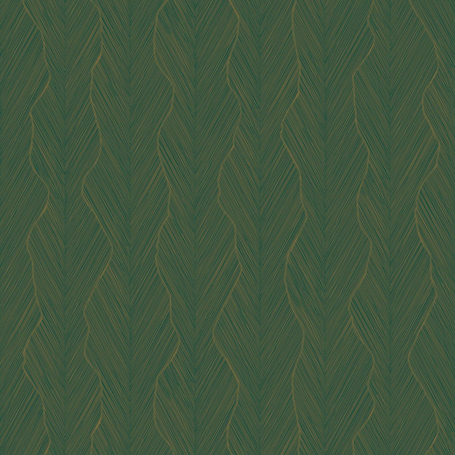 74910406 Strie Emeraude/Doré Wallpaper by Casamance