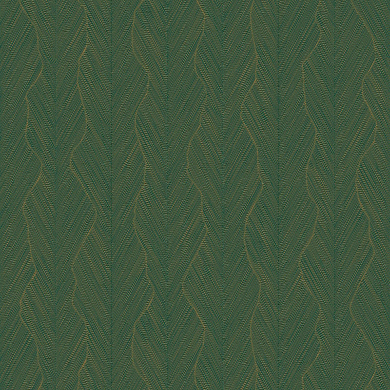 74910406 Strie Emeraude/Doré Wallpaper by Casamance
