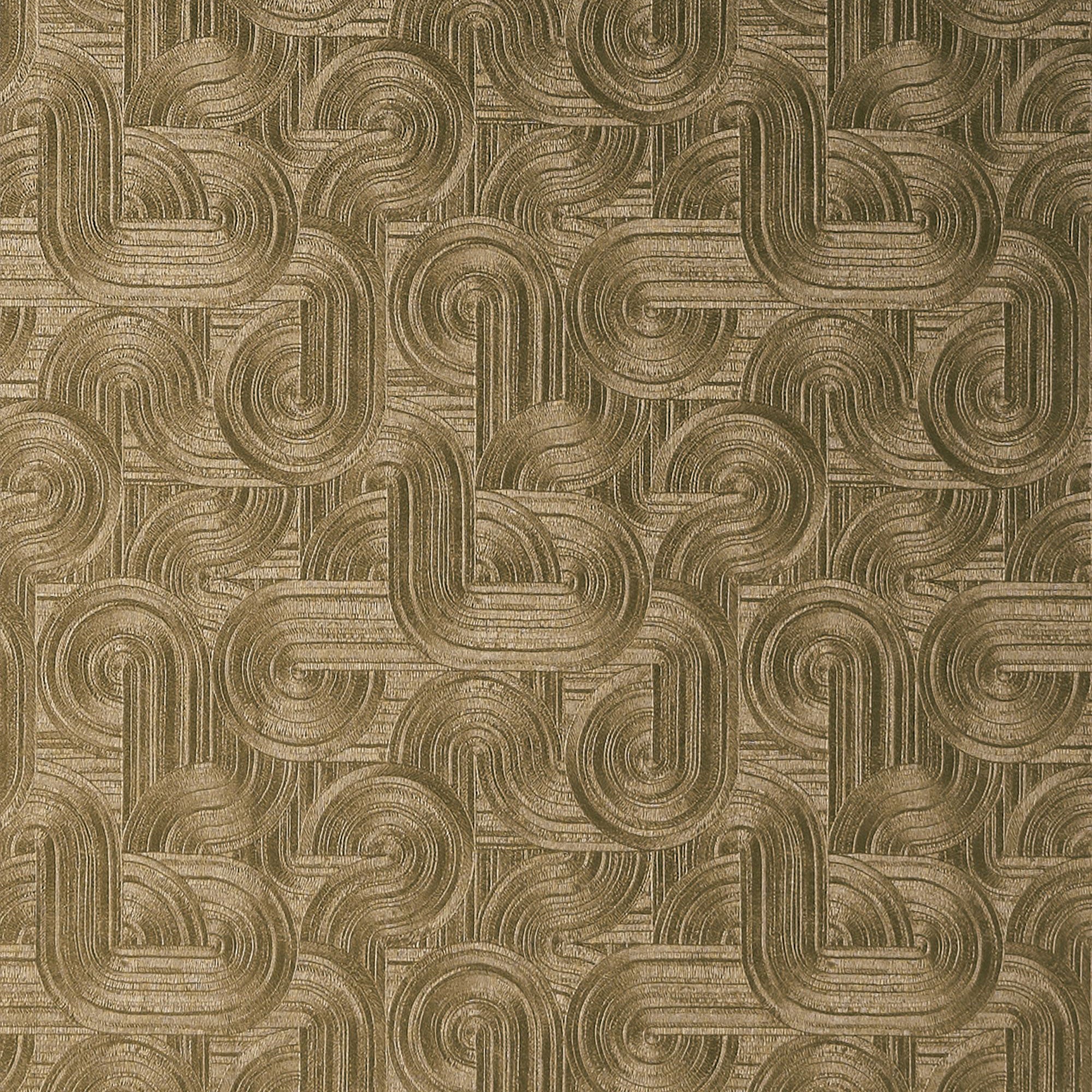 75001222 Carat Doré Foncé Wallpaper by Casamance