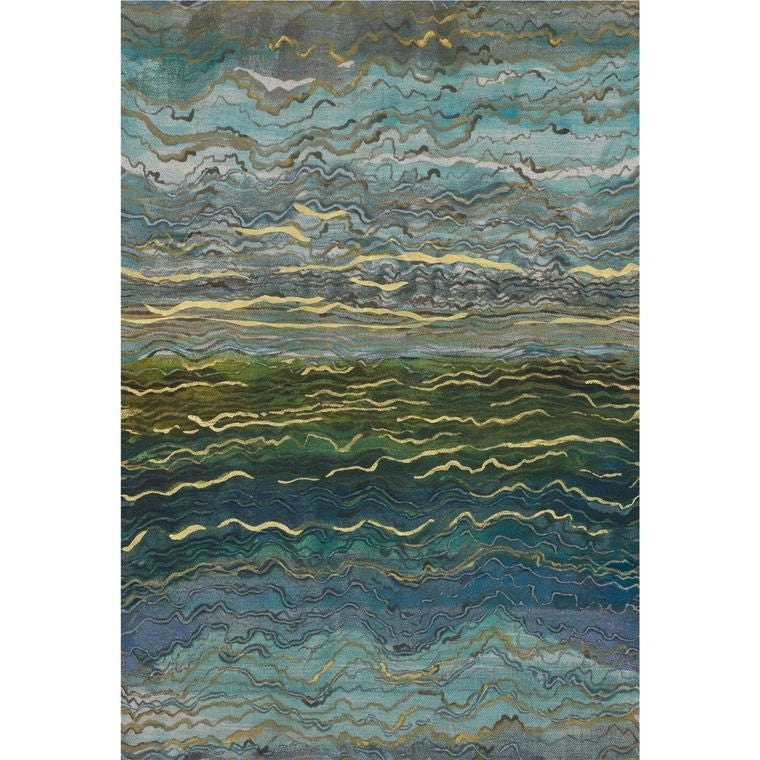 Azurite Alliages Panel Wallpaper by Casamance