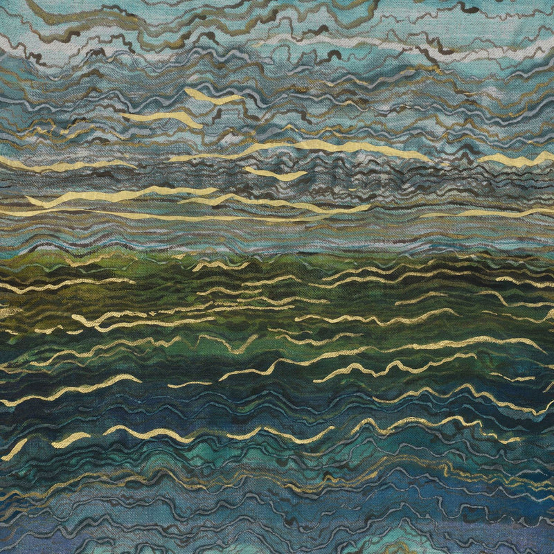 75064090 Azurite Alliages Panel Wallpaper by Casamance