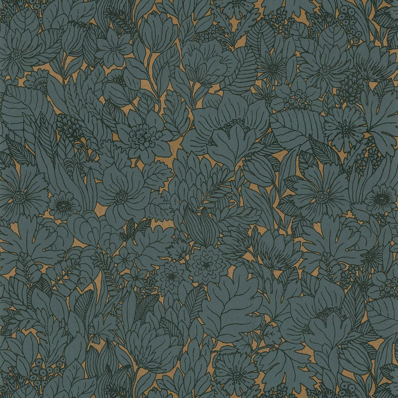 75111426 Dahlia Ete Indien \Wallpaper by Casamance