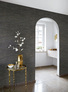 75342752 Tatami Noir Wallpaper by Casamance